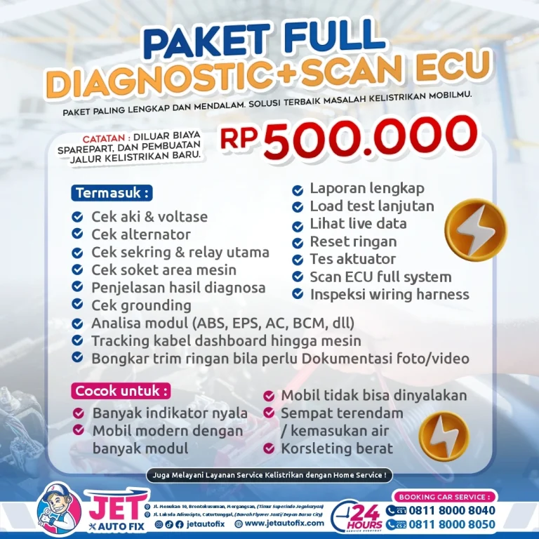 Paket Full Diagnostic Scan Ecu - Bengkel Kelistrikan Mobil Jogja