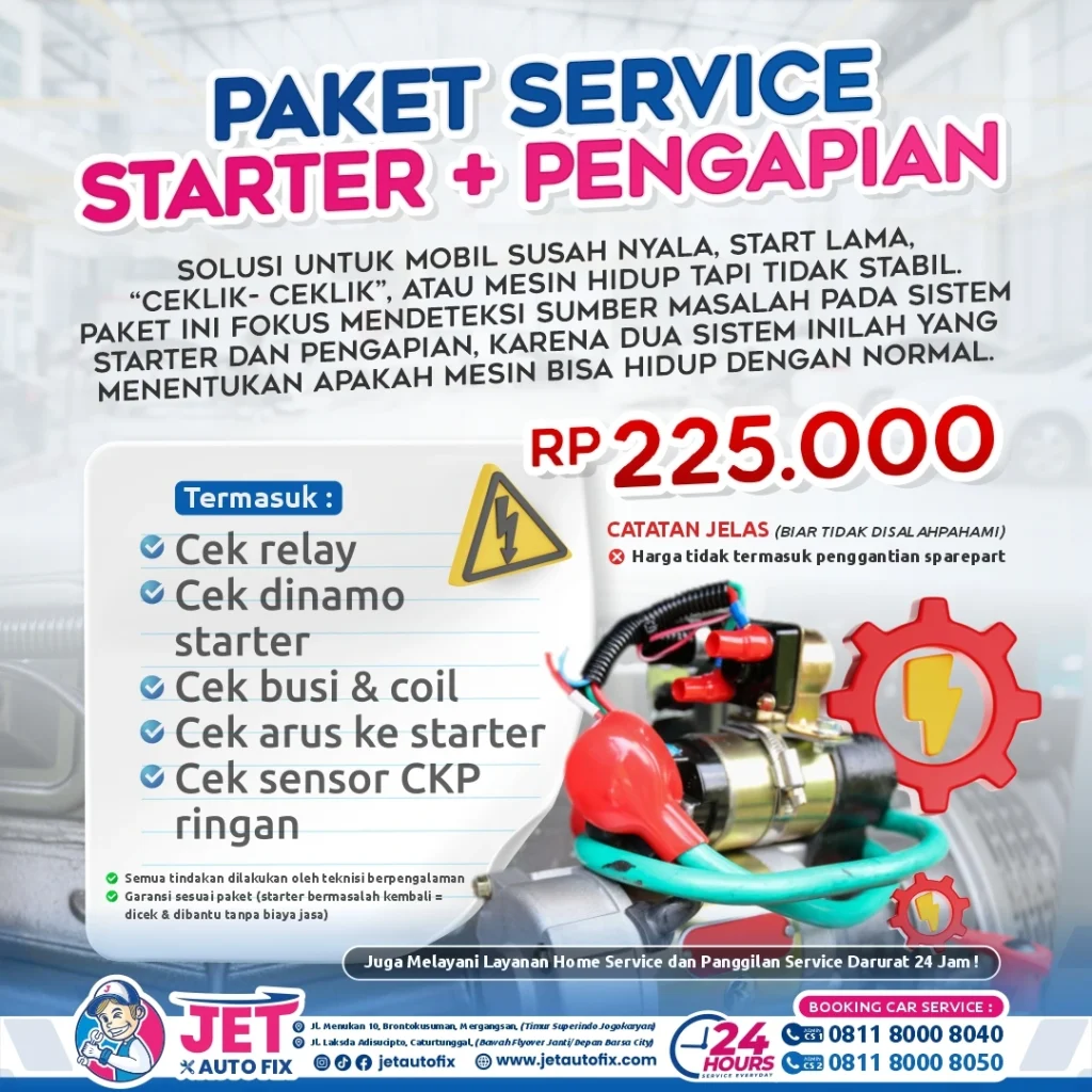 Paket Service Starter Pengapian - Bengkel Starter Pengapian Mobil Jogja