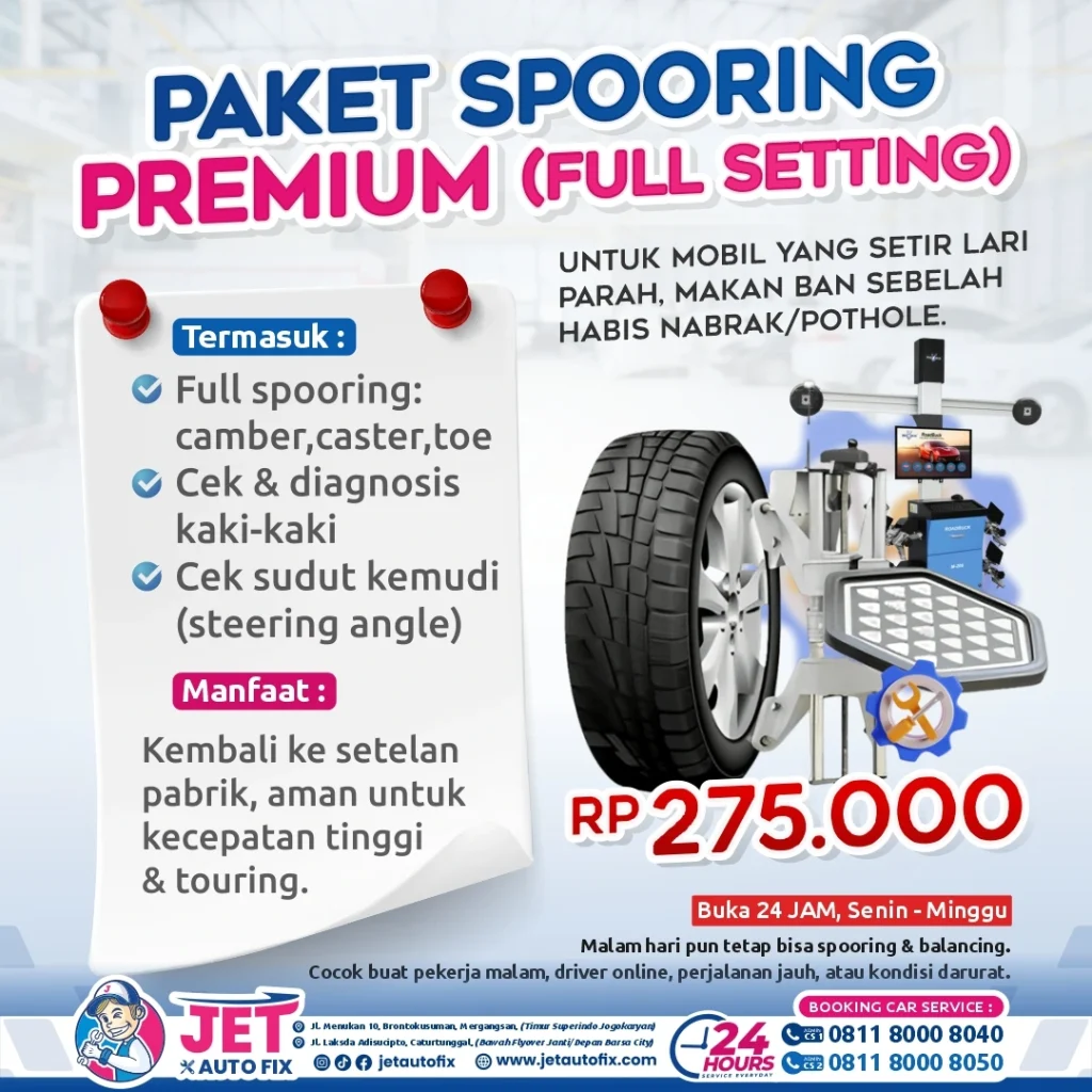 Paket Spooring Premium Full Setting - Servis Spooring Jogja