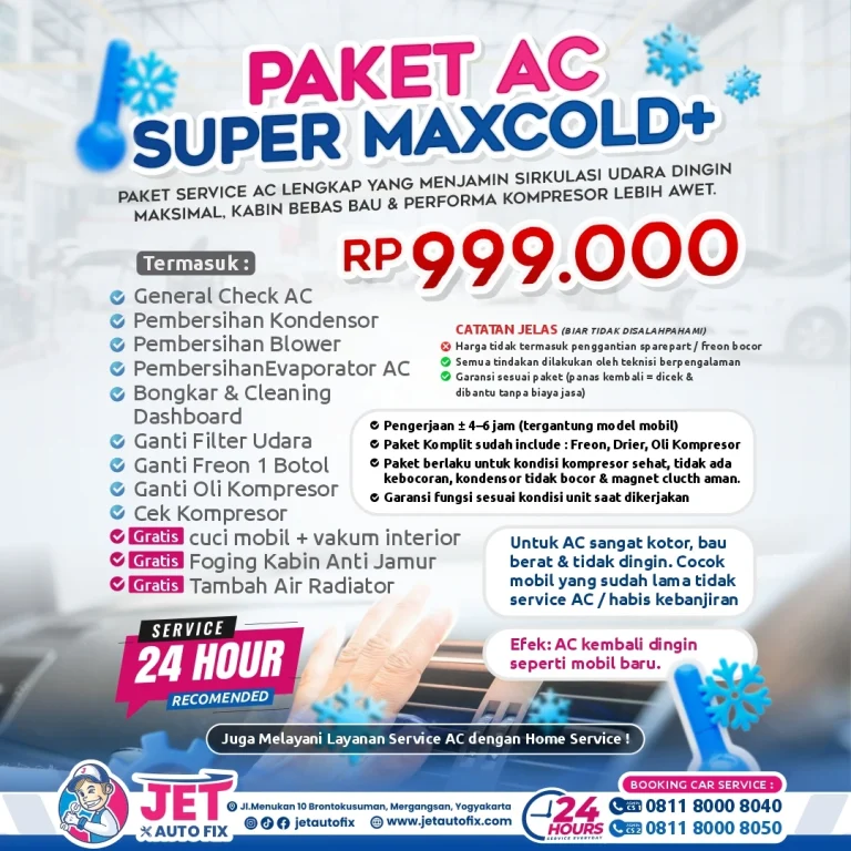 Paket AC Super Max Cold - Bengkel Ac Mobil Jogja