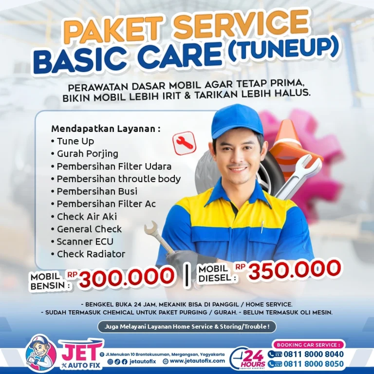 Paket Basic Care - Tune Up - Bengkel Mobil Jogja Jet Auto Fix