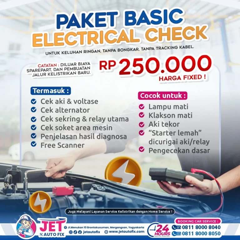 Paket Basic Electrical Check - Bengkel Kelistrikan Mobil Jogja