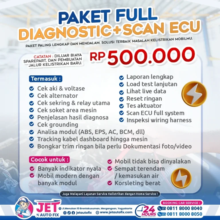 Paket Full Diagnostic Scan Ecu - Bengkel Kelistrikan Mobil Jogja