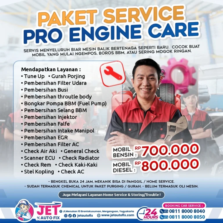 Paket Pro Engine Care - Bengkel Mobil Jogja Jet Auto Fix