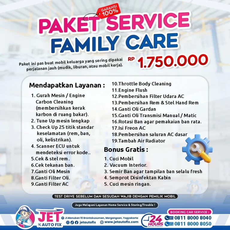 Paket Service Family Care - Bengkel Mobil Jogja