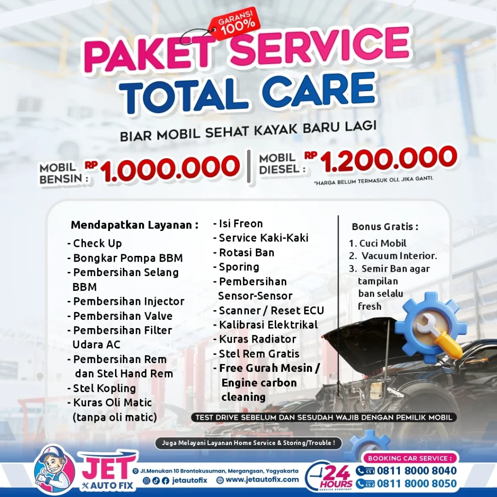 Paket Service Total Care - Service Mobil Jogja