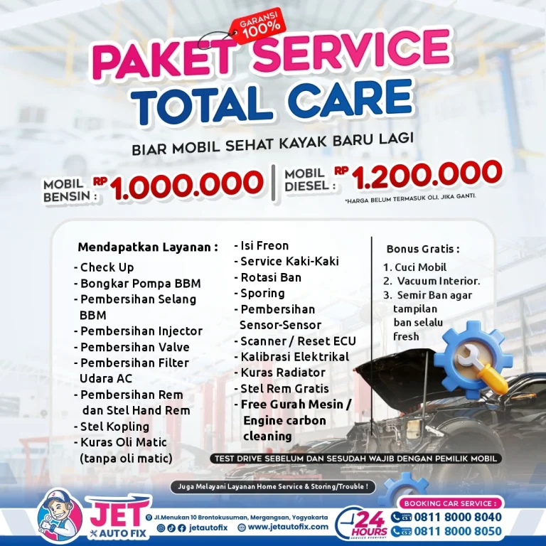 Paket Service Total Care - Service Mobil Jogja