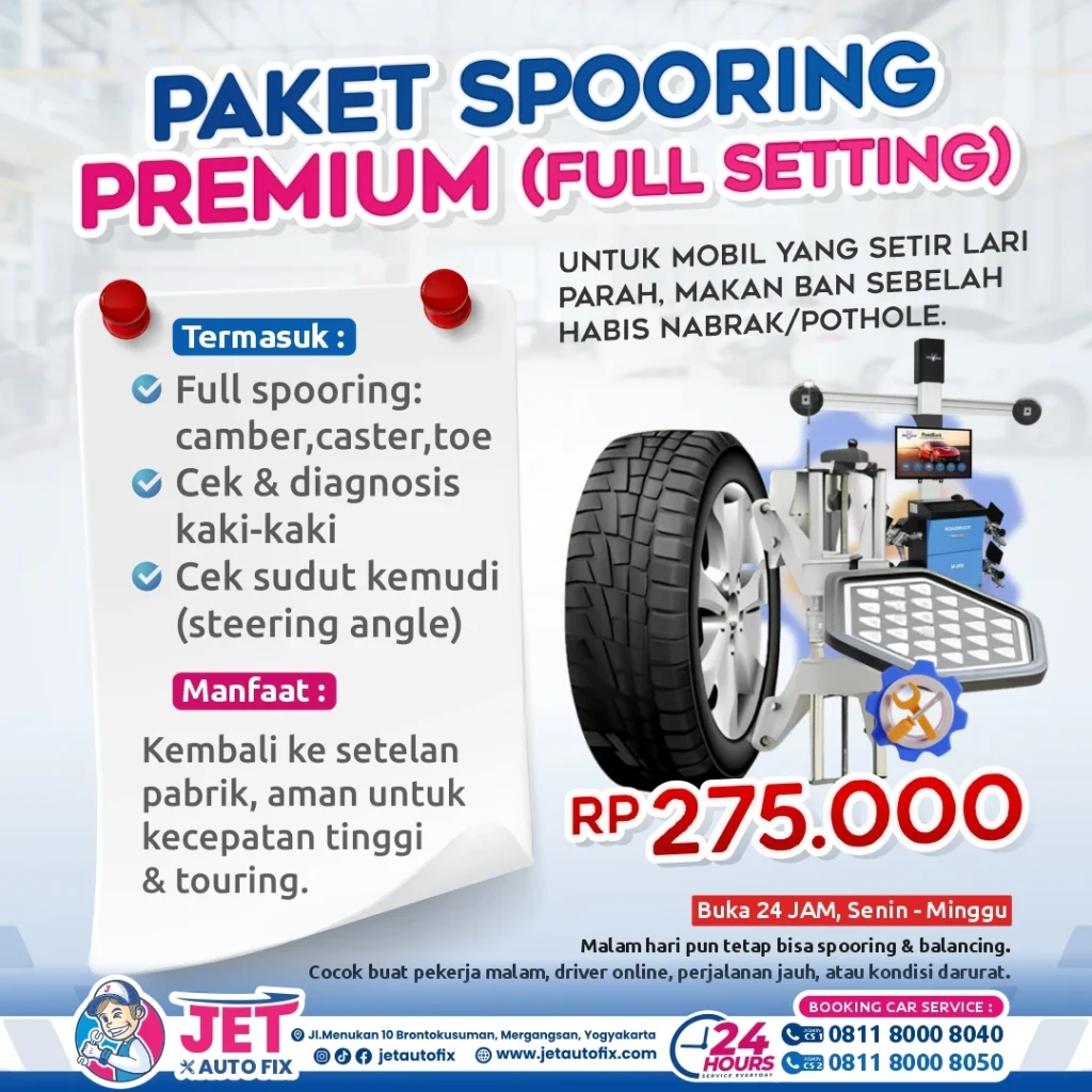 Paket Spooring Premium Full Setting - Bengkel Spooring Jogja Jet Auto Fix