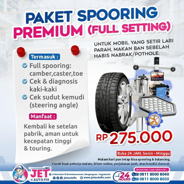 Paket Spooring Premium Full Setting - Bengkel Spooring Jogja Jet Auto Fix