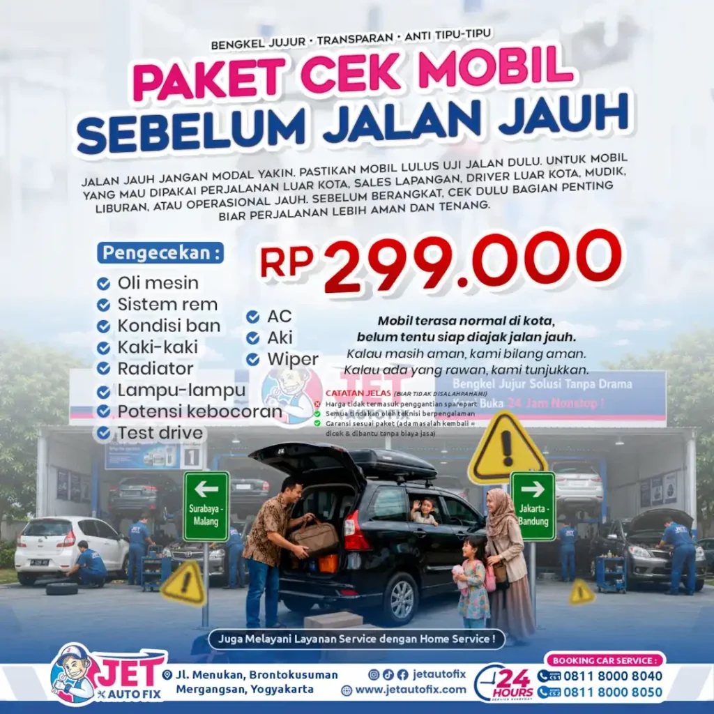 5 Paket Cek Mobil Sebelum Jalan Jauh